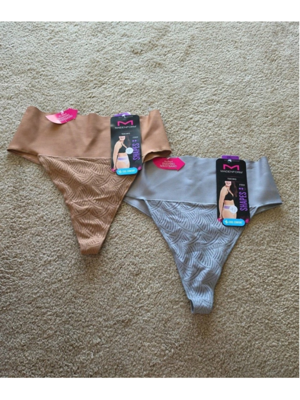 Maidenform Tame Your Tummy Lace Thong Shapewear 2XL 2 Pack